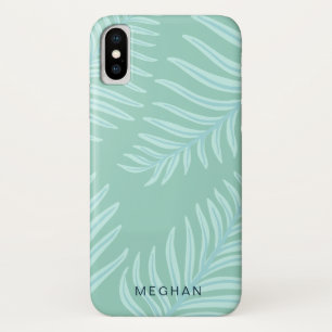 tropical pastel foliage monogram Case-Mate iPhone case