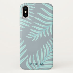 tropical pastel foliage monogram Case-Mate iPhone case