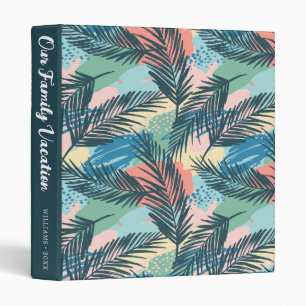 Tropical Pastel Leaf Pattern   Our Family Vacation Binder