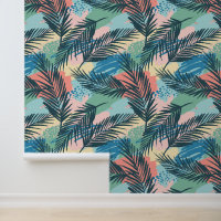 Tropical Pastel Leaf Pattern