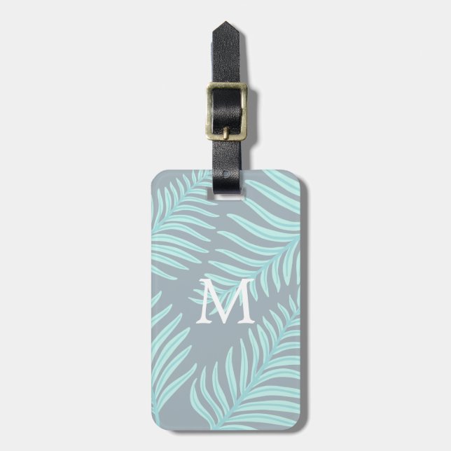 Tropical Pastel ⎢Monogram Luggage Tag (Front Vertical)