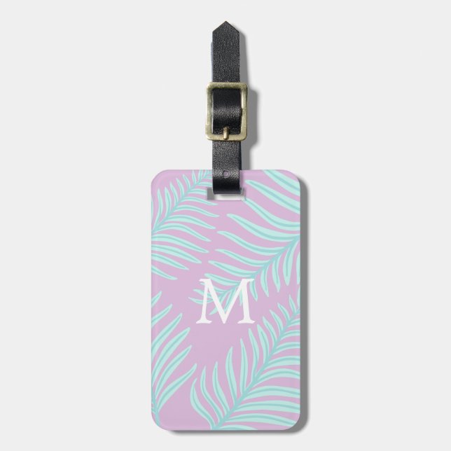 Tropical Pastel ⎢Monogram Luggage Tag (Front Vertical)