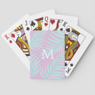 Tropical Pastel   Monogram Playing Cards