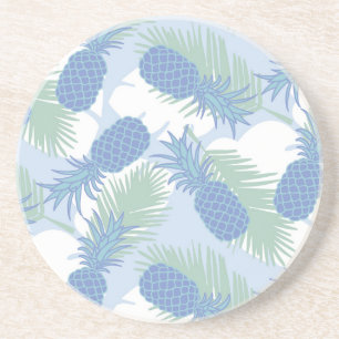 Tropical Pastel Pineapple Pattern Coaster