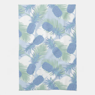 Tropical Pastel Pineapple Pattern Kitchen Towel