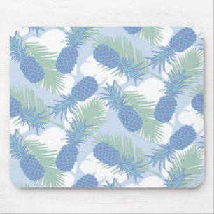 Tropical Pastel Pineapple Pattern Mouse Pad
