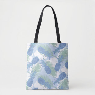 Tropical Pastel Pineapple Pattern Tote Bag