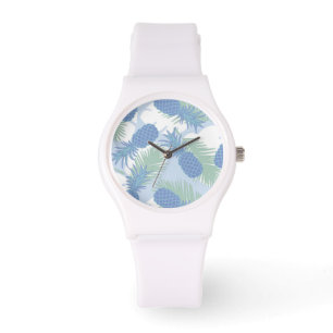 Tropical Pastel Pineapple Pattern Watch