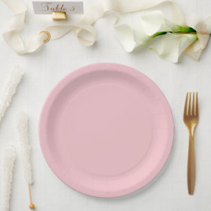 Tropical Pastel Pink Paper Plate