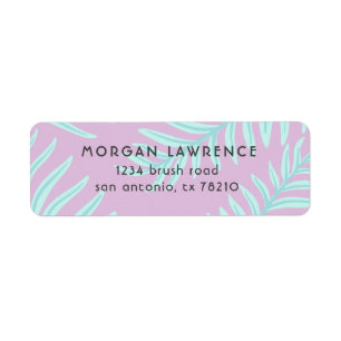 Tropical Pastel   Return Address Label