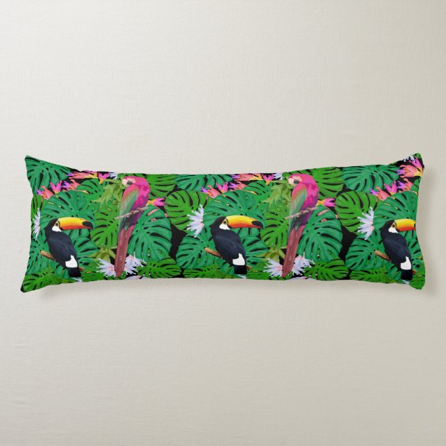 Tropical Pattern Body Pillow (Front)