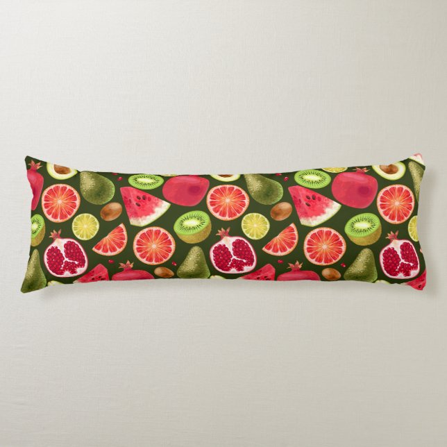 Tropical Pattern Body Pillow (Front)