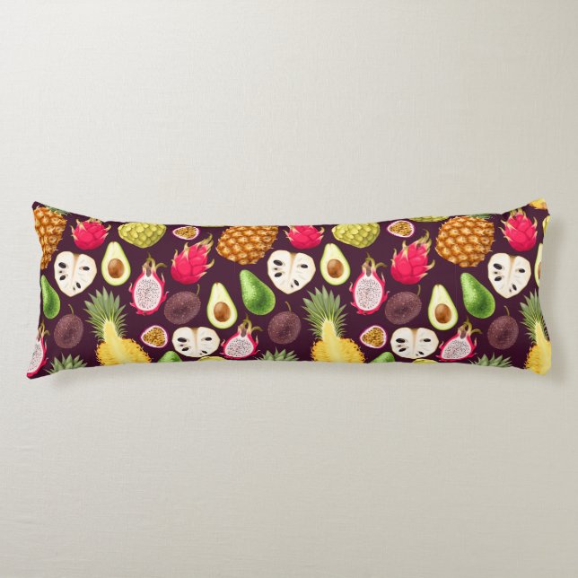 Tropical Pattern Body Pillow (Front)