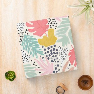Tropical Pattern Bright Colours Spots Binder