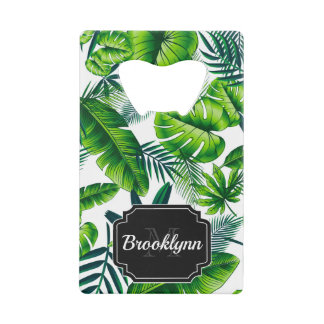 Tropical Pattern Credit Card Bottle Opener