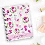 Tropical Pattern, Flamingos, Flowers, Your Name Planner<br><div class="desc">Cute,  fun and adorable pattern with flamingos,  watermelons and flowers. Modern and trendy gift,  perfect for the flamingo lover in your life. Personalize by adding your name,  nickname,  monogram or initials.</div>
