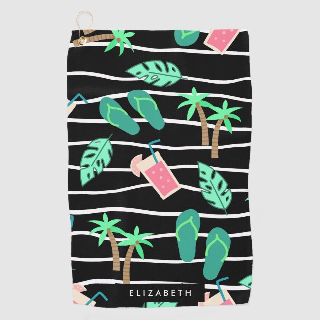 Tropical Pattern Golf Towel (Front)