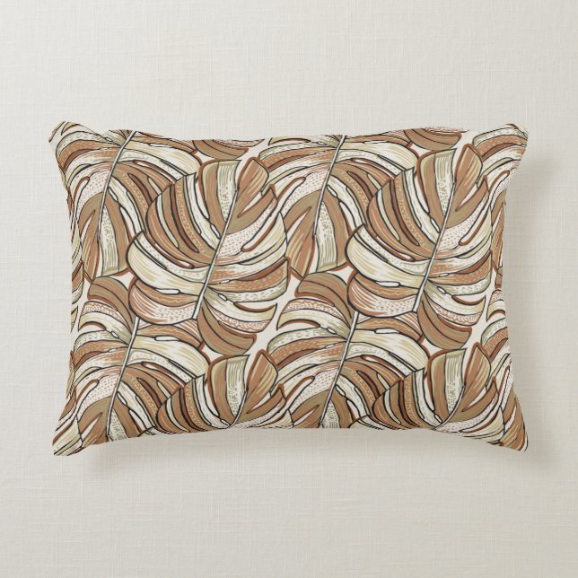 Tropical pattern. Graphic design with amazing mons Accent Pillow (Front)