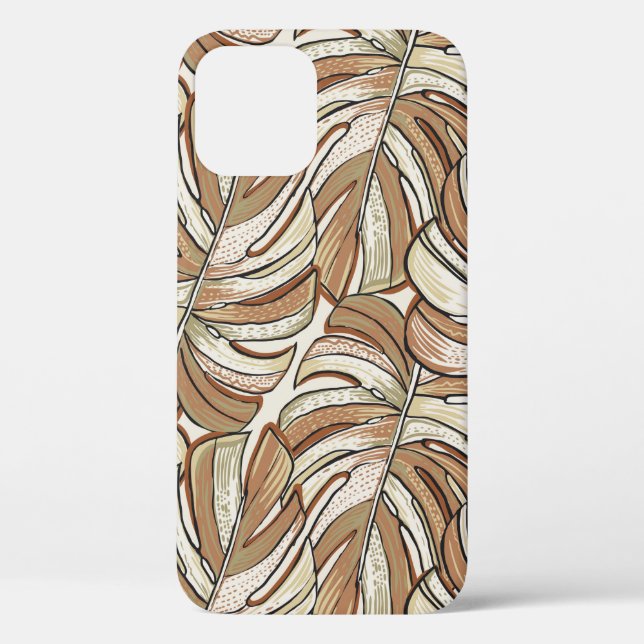 Tropical pattern. Graphic design with amazing mons Case-Mate iPhone Case (Back)