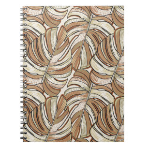 Tropical pattern. Graphic design with amazing mons Notebook
