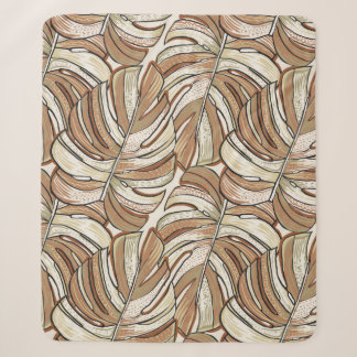 Tropical pattern. Graphic design with amazing mons Sherpa Blanket