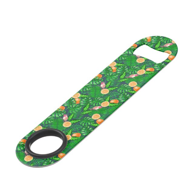 Tropical pattern, hummingbirds bar key (Front Angled)