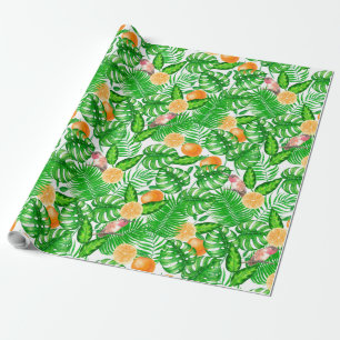 Tropical pattern, hummingbirds II Wrapping Paper