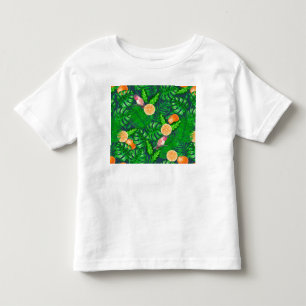Tropical pattern, hummingbirds toddler t-shirt