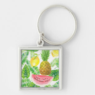 Tropical pattern keychain