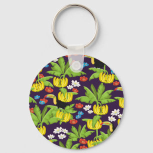 Tropical pattern keychain