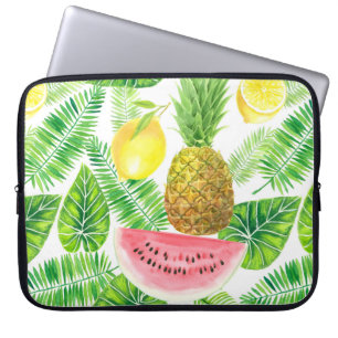 Tropical pattern laptop sleeve