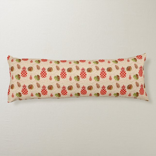 Tropical pattern light body pillow (Back)