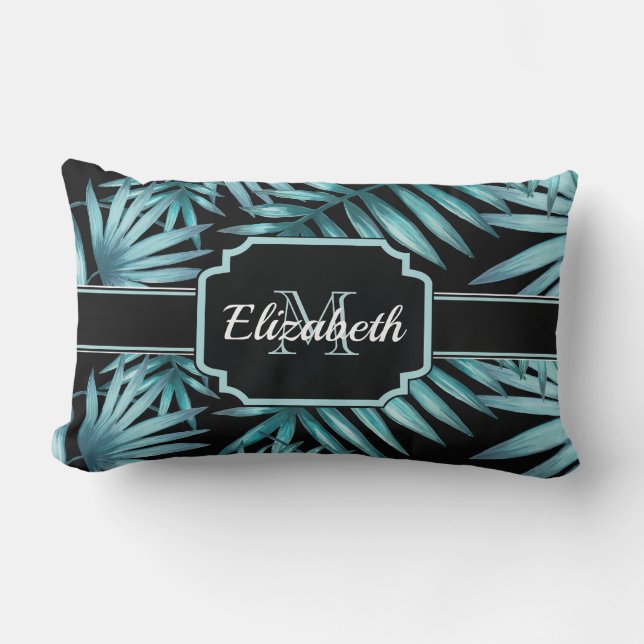 Tropical Pattern Lumbar Pillow (Front)