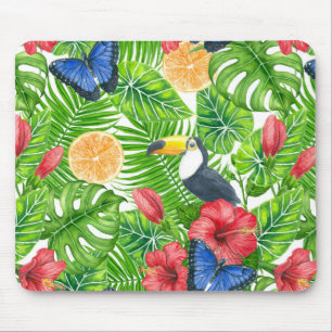 Tropical pattern mouse pad