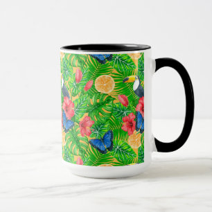 Tropical pattern mug