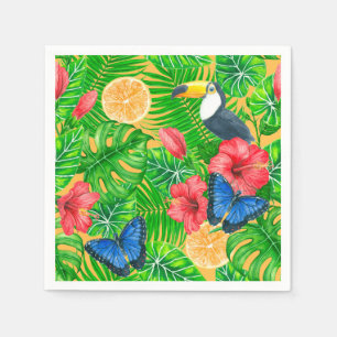 Tropical pattern napkin