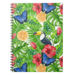 Tropical pattern notebook