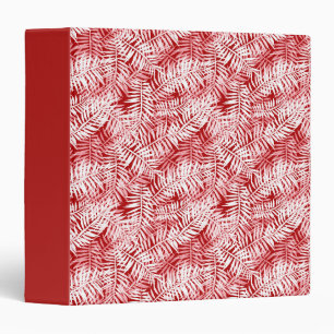 Tropical pattern palm leaves binder