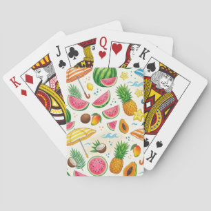 Tropical pattern  playing cards