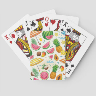 Tropical pattern playing cards