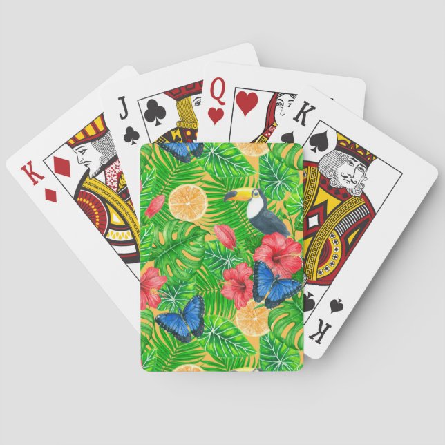 Tropical pattern playing cards (Back)
