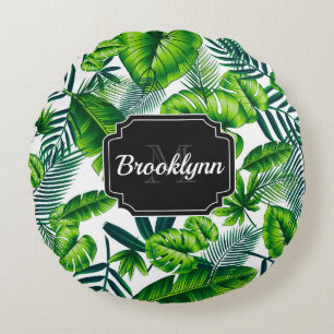 Tropical Pattern Round Pillow