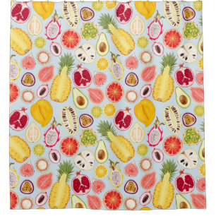 Tropical Pattern Shower Curtain