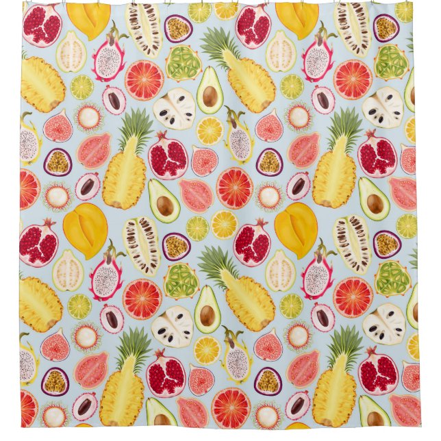 Tropical Pattern Shower Curtain (Front)