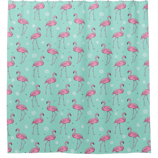 Tropical Pattern Shower Curtain (Front)