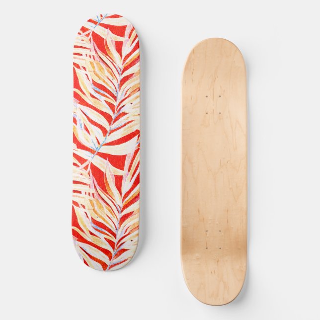 Tropical pattern skateboard  (Front)