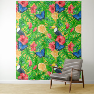 Tropical pattern tapestry