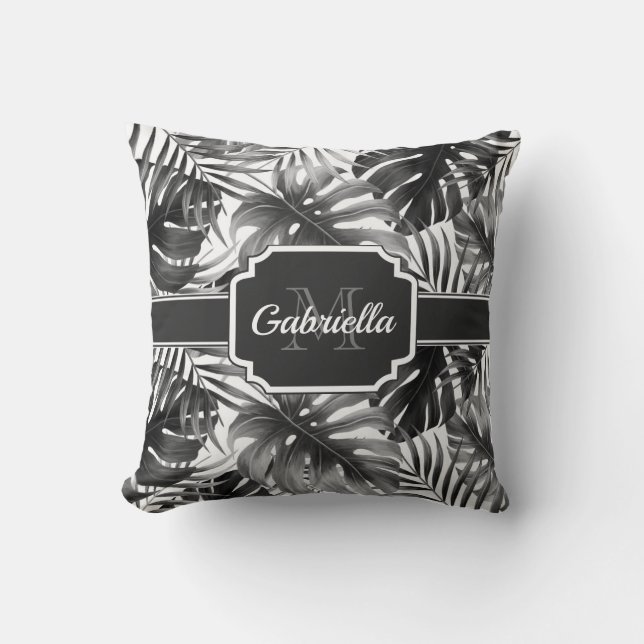 Tropical Pattern Throw Pillow (Front)