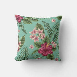 Tropical pattern throw pillow