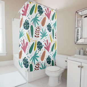 tropical pattern with colourful leaves